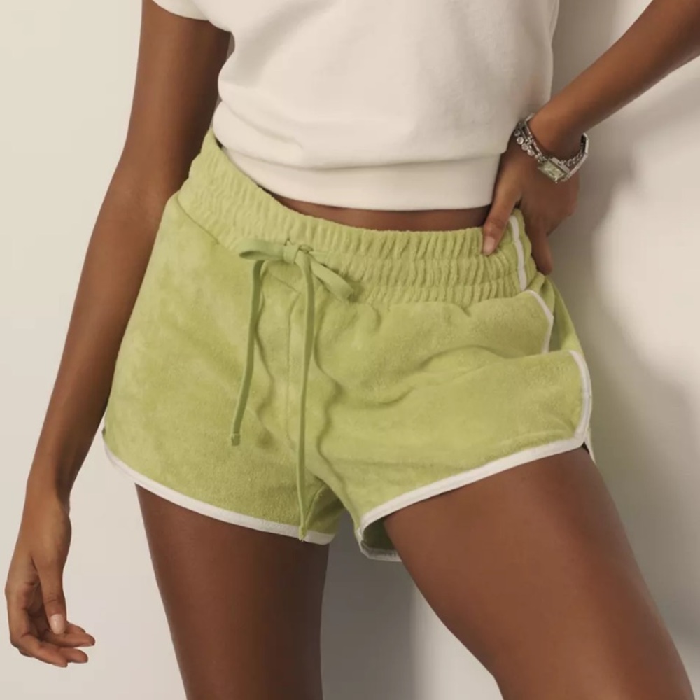 NWT Anthropologie Daily Practice Team Spirit Terry Shorts